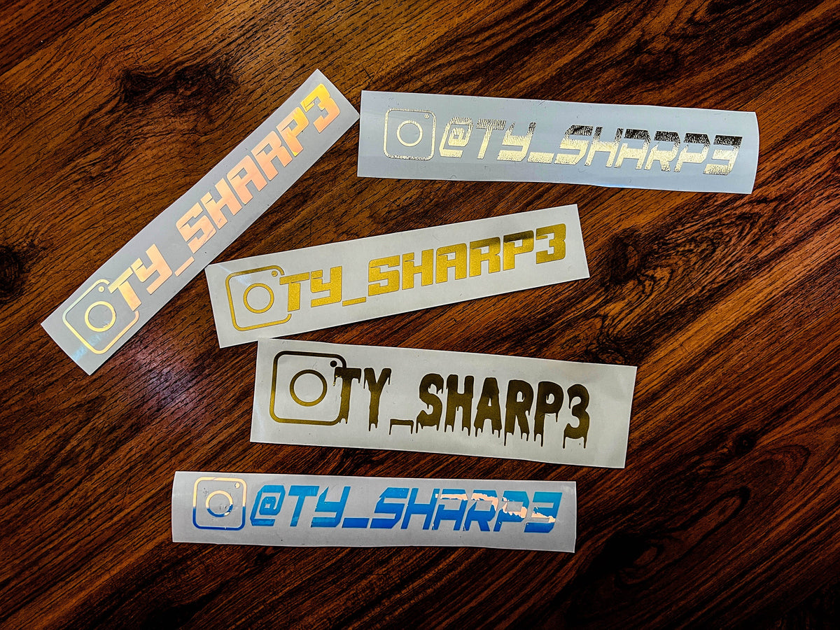 Custom Instagram Name Decal, Personalized Instagram Stickers, Social Medial Decals