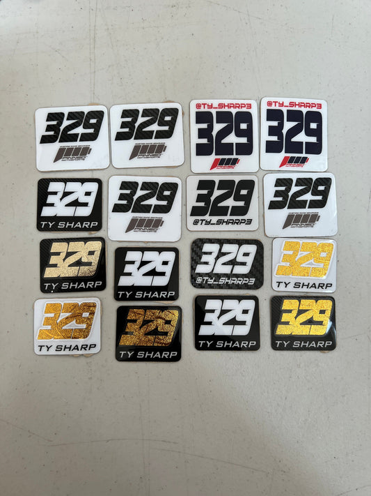 Mini Square Name/Number Decals, Custom Hub Decals, Bmx Hub Decals, Waterproof Decals, Number Decals