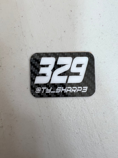 Mini Square Name/Number Decals, Custom Hub Decals, Bmx Hub Decals, Waterproof Decals, Number Decals