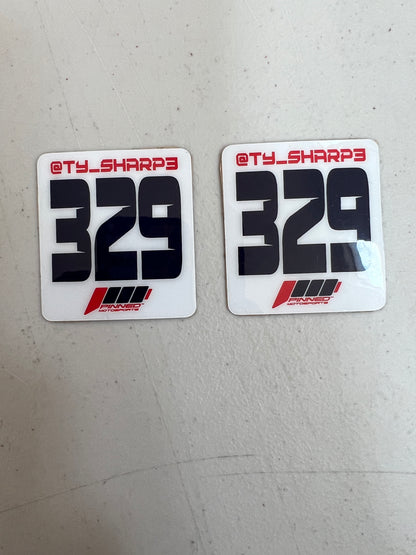 Mini Square Name/Number Decals, Custom Hub Decals, Bmx Hub Decals, Waterproof Decals, Number Decals