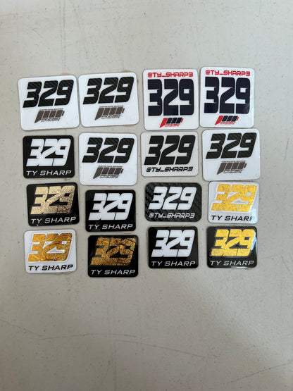 Mini Square Name/Number Decals, Custom Hub Decals, Bmx Hub Decals, Waterproof Decals, Number Decals