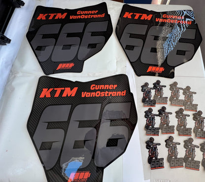 Personalized Number Plate Decals, Custom Name Number Plate decal, Motocross Plate Decals, Waterproof Decals, Number Decals, Any size