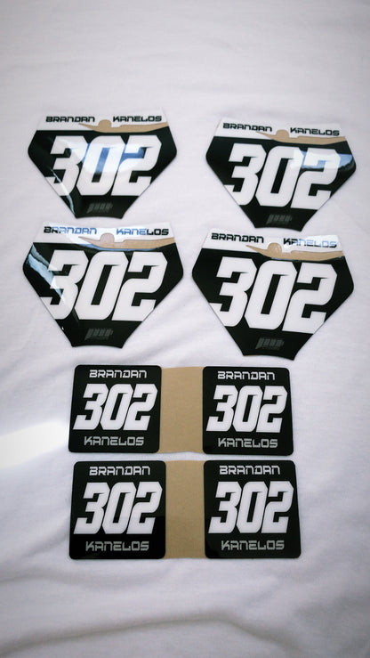 Personalized Number Plate Decals, Custom Name Number Plate decal, Motocross Plate Decals, Waterproof Decals, Number Decals, Any size