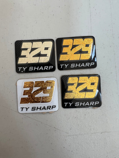 Mini Square Name/Number Decals, Custom Hub Decals, Bmx Hub Decals, Waterproof Decals, Number Decals