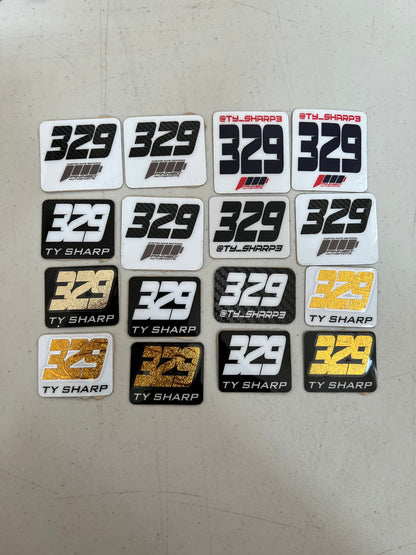 Metallic Square Name/Number Decals, Custom Hub Decals, Bmx Hub Decals, Waterproof Decals, Number Decals