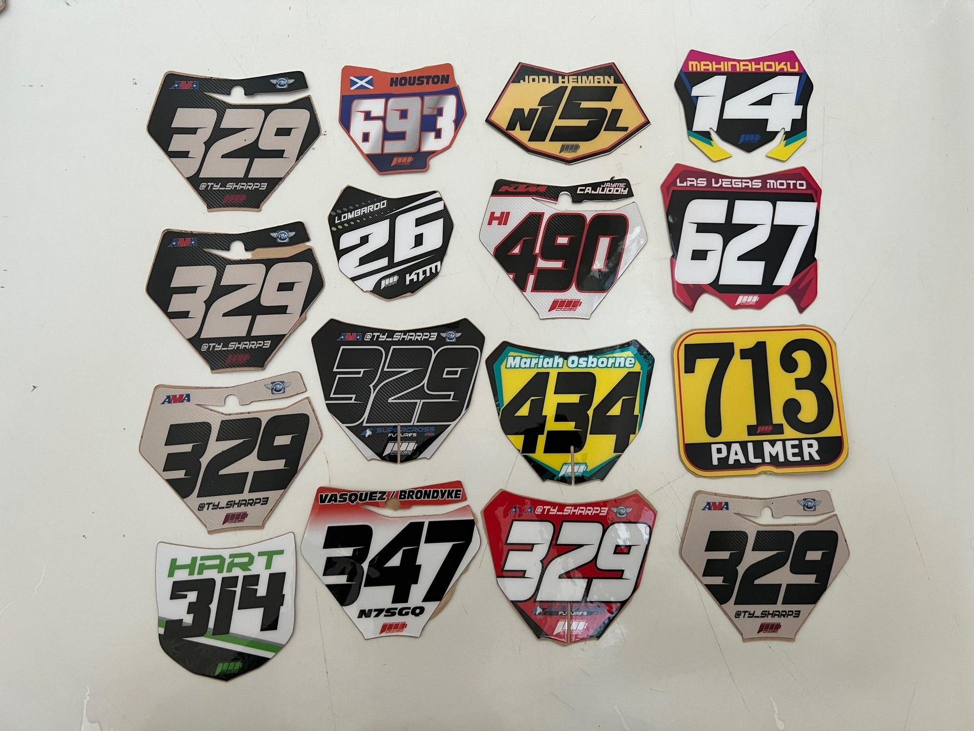 Personalized Number Plate Decals, Custom Name Number Plate decal, Motocross Plate Decals, Waterproof Decals, Number Decals, Any size