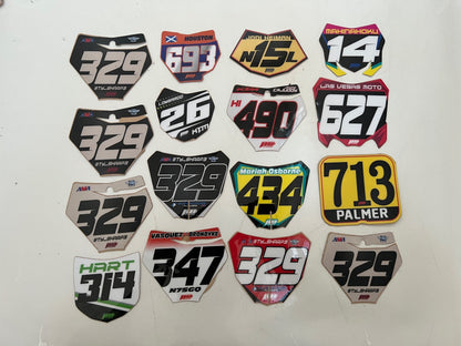 Personalized Number Plate Decals, Custom Name Number Plate decal, Motocross Plate Decals, Waterproof Decals, Number Decals, Any size