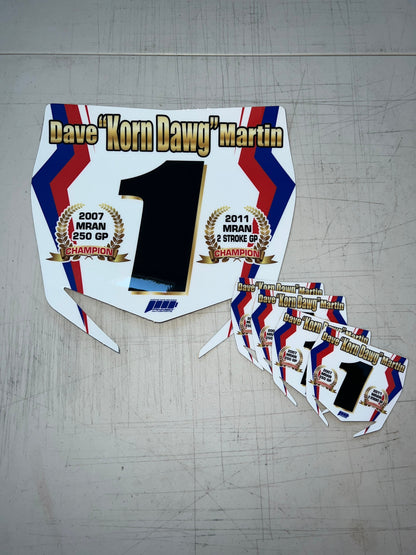 Mini Plate Decals, Custom Name Number Plate decal, Motocross Plate Decals, Waterproof Decals, Number Decals