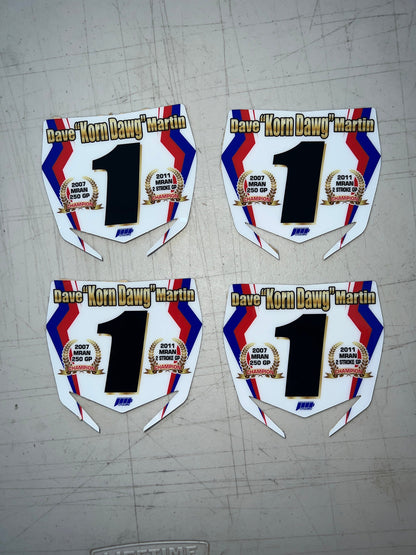 Personalized Number Plate Decals, Custom Name Number Plate decal, Motocross Plate Decals, Waterproof Decals, Number Decals, Any size