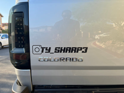 Custom Instagram Name Decal, Personalized Instagram Stickers, Social Medial Decals