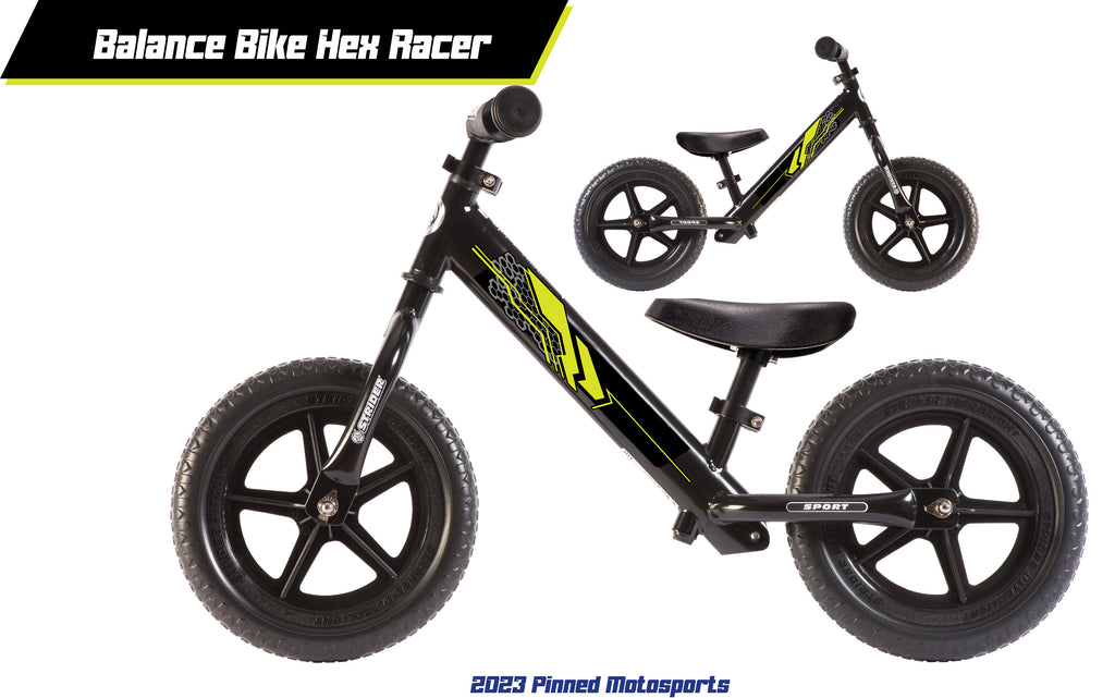 Strider 12" Hex Racer Bike Decals, Personalized Strider Decals, Strider 12" Balance Bike Graphics, 12" Strider Graphics, Balance Bike Decals