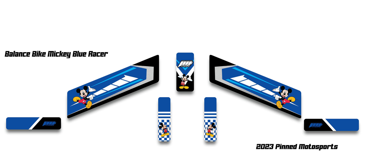 Strider 12" Blue Racer Balance Bike Decals, Personalized Balance Bike Graphics, 12" Strider Graphics